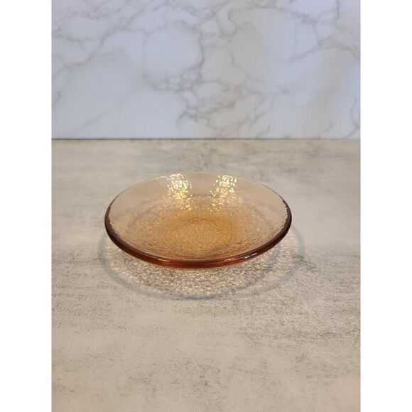 Fire and Light Recycled Art Glass COPPER Orange Dipping Dish Bowl 4 3/4” | EUC - Picture 3 of 7